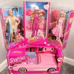 New in Box Barbie the Movie dolls and car bundle